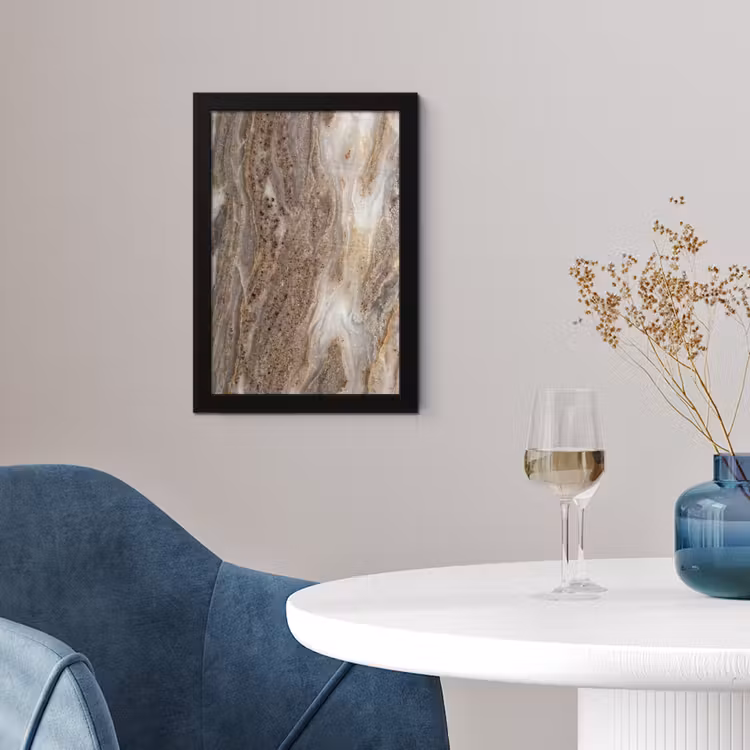 Textuur - Steen - Abstract - Beige fotolijst zwart zonder passe partout klein -sfeer4