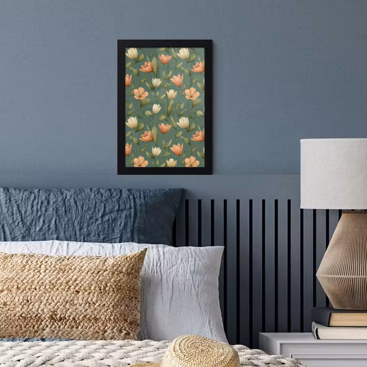 Tulpen - Botanisch - Groen fotolijst zwart zonder passe partout klein 224 -sfeer3