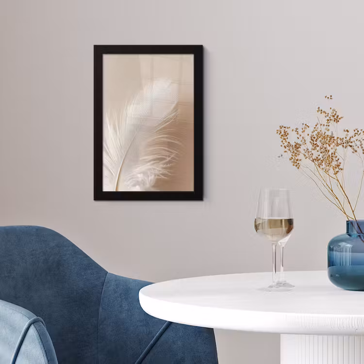 Veer - Minimalistisch - Roze fotolijst zwart zonder passe partout klein -sfeer4