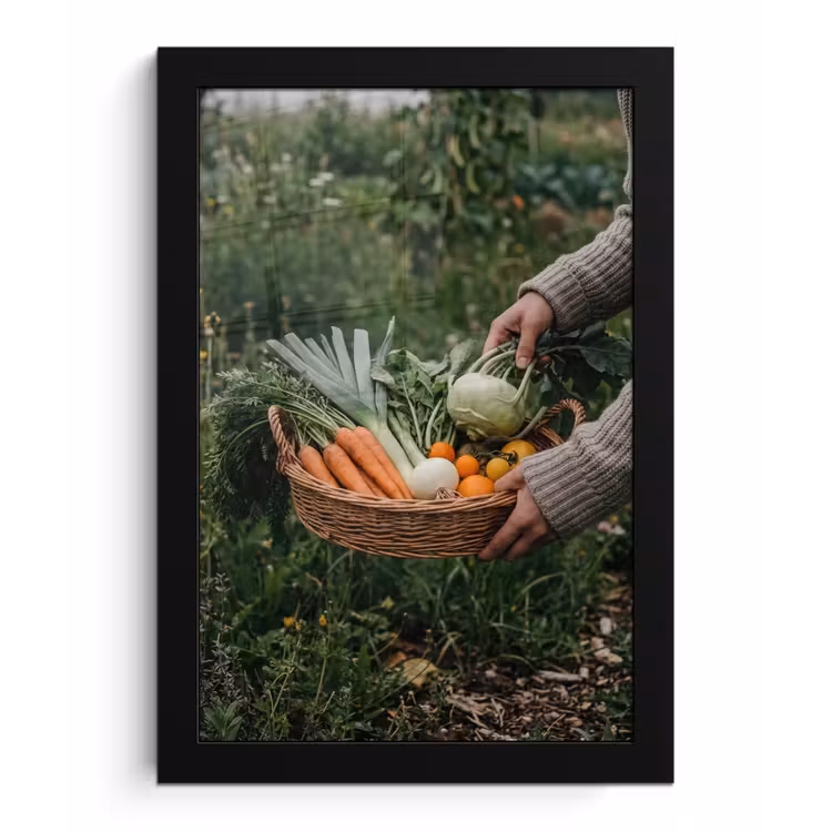 Veld - Groenten - Biologisch - Oogst fotolijst zwart zonder passe partout klein -3d