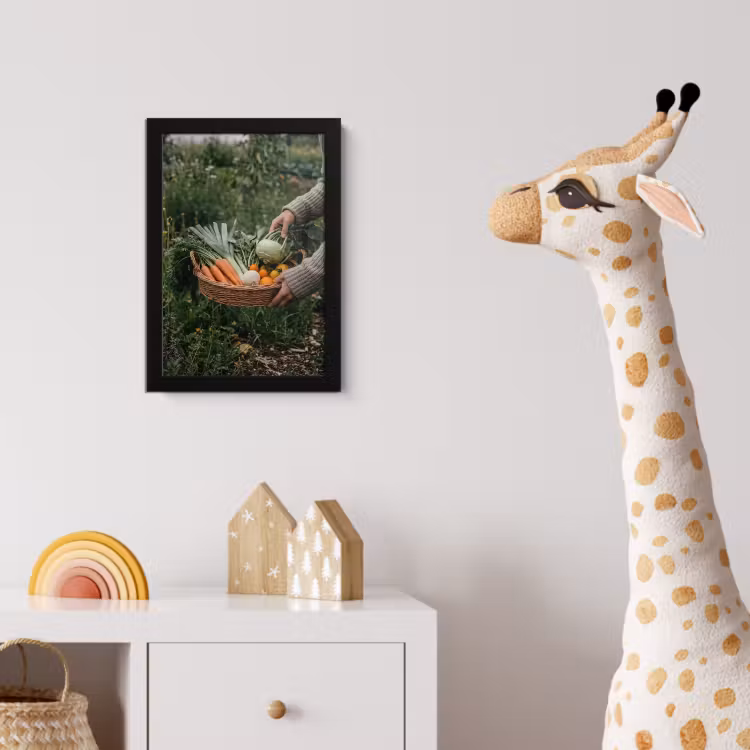 Veld - Groenten - Biologisch - Oogst fotolijst zwart zonder passe partout klein -usfeer4_kinderkamer