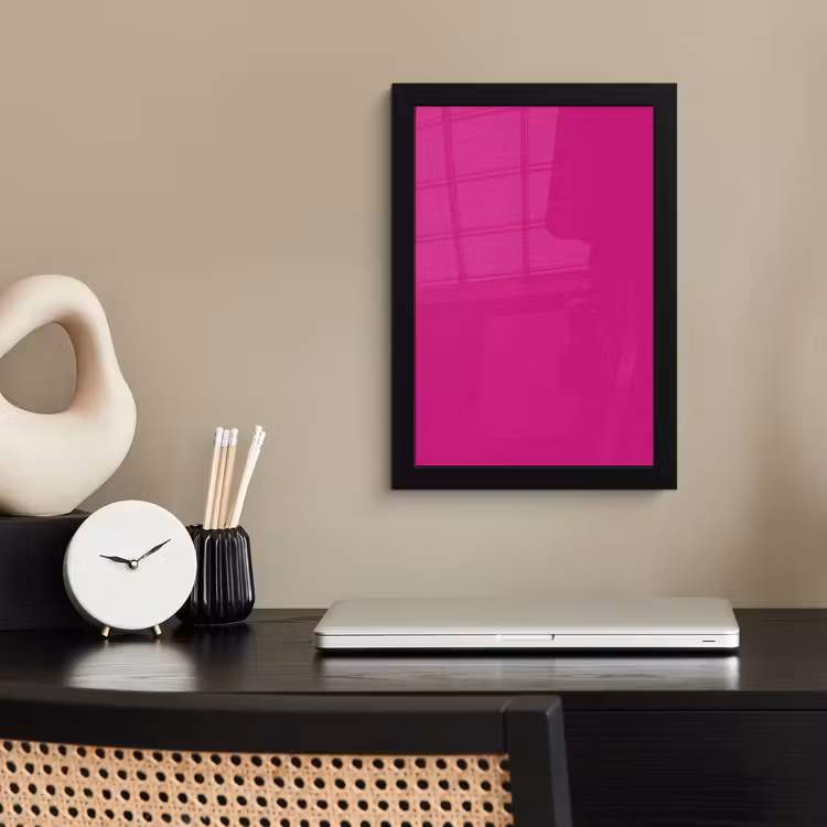 Velvet - Magenta - Roze fotolijst zwart zonder passe partout klein 224 -sfeer1