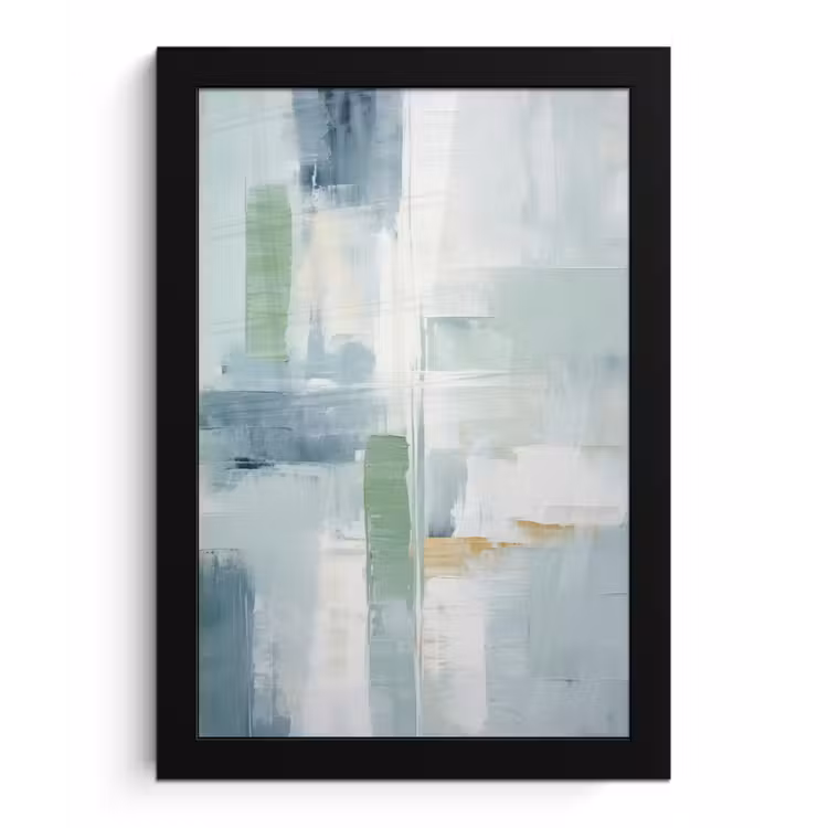 Verf - Moderne kunst - Abstract - Grijs fotolijst zwart zonder passe partout klein -3d