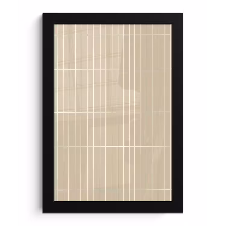 Verticaal - Wandtegel - Crème - Beige fotolijst zwart zonder passe partout klein 224 -3d