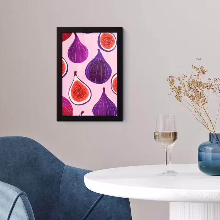 Vijgen - Roze - Paars fotolijst zwart zonder passe partout klein -sfeer4