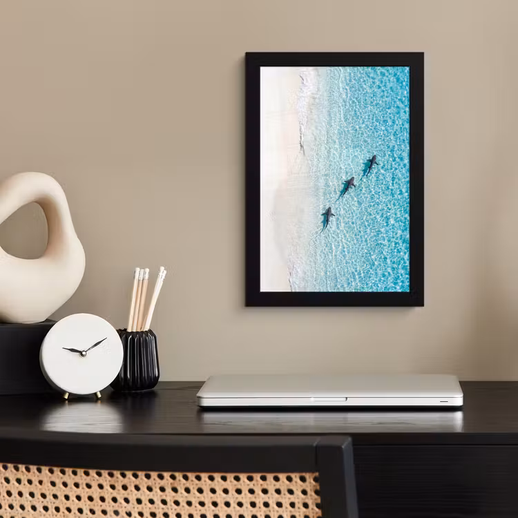 Vis - Oceaan - Strand - Turquoise - Natuur fotolijst zwart zonder passe partout klein -sfeer1