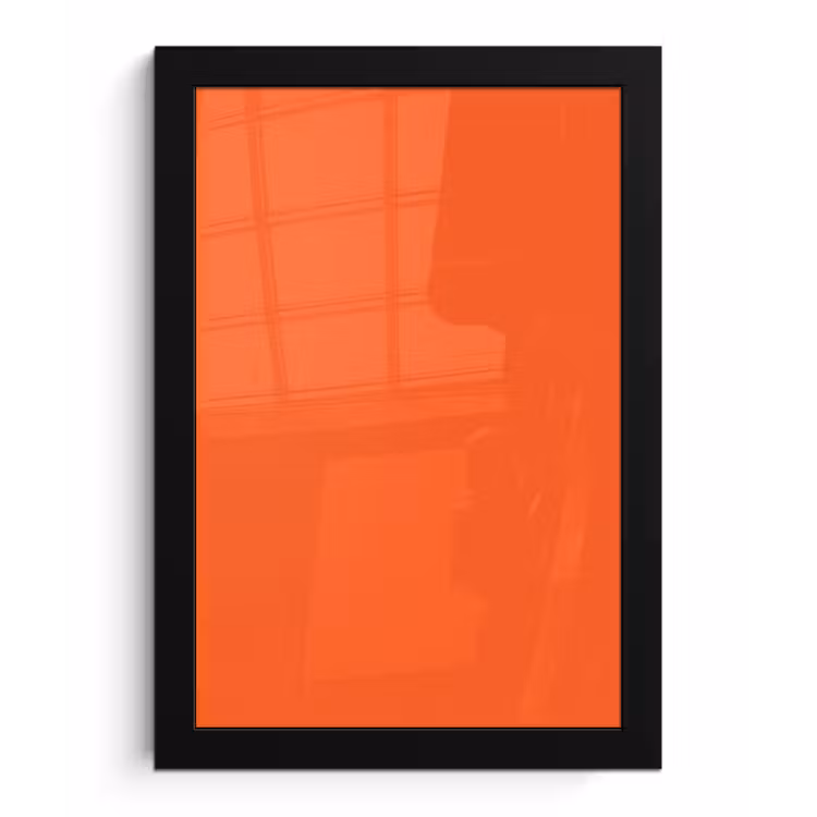 Vivid - Amber - Oranje fotolijst zwart zonder passe partout klein 224 -3d