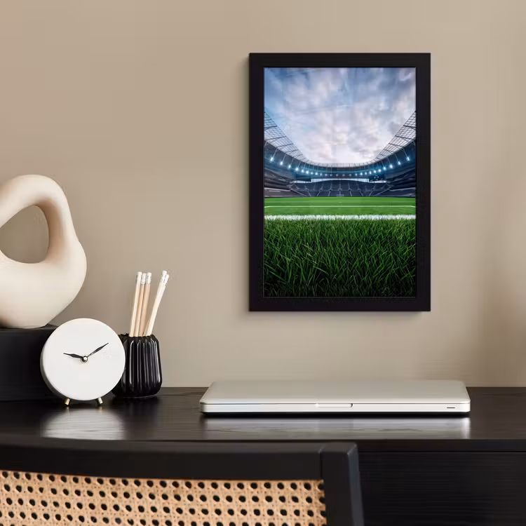 Voetbal - Stadion - Sport - Groen fotolijst zwart zonder passe partout klein -sfeer1