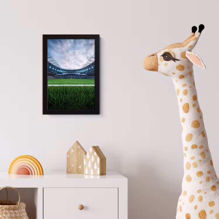 Voetbal - Stadion - Sport - Groen fotolijst zwart zonder passe partout klein -usfeer4_kinderkamer