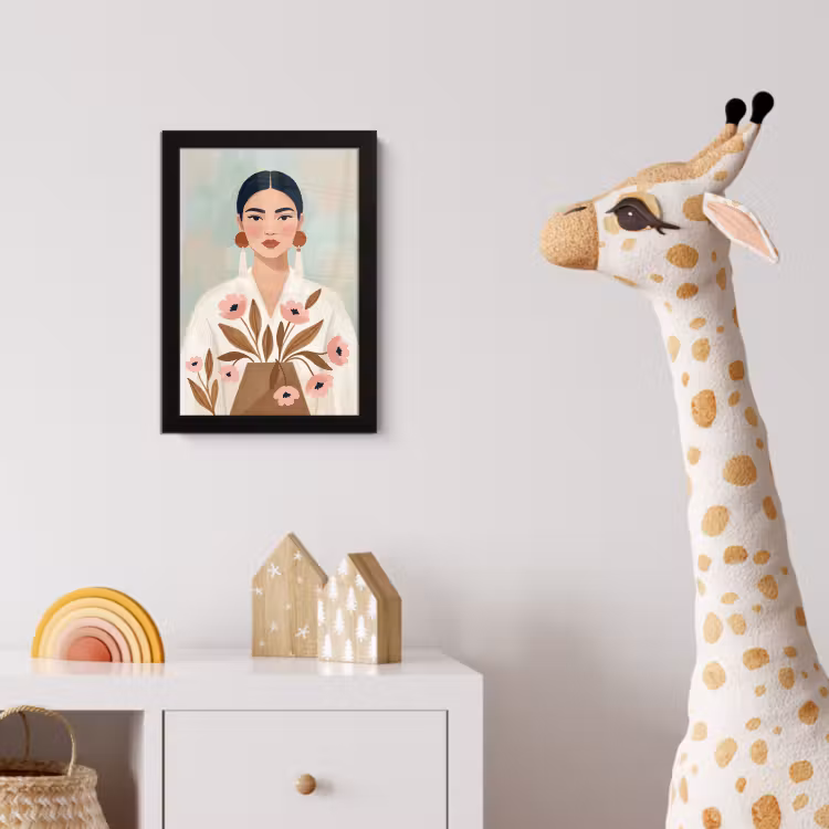 Vrouw - Kimono - Pastel fotolijst zwart zonder passe partout klein -usfeer4_kinderkamer