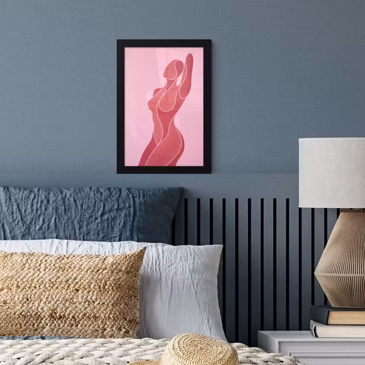 Vrouw - Lichaam - Abstract - Roze fotolijst zwart zonder passe partout klein -sfeer3