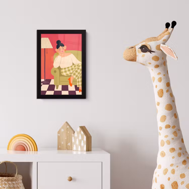 Vrouw - Rust - Interieur - Modern - Kunst fotolijst zwart zonder passe partout klein -usfeer4_kinderkamer