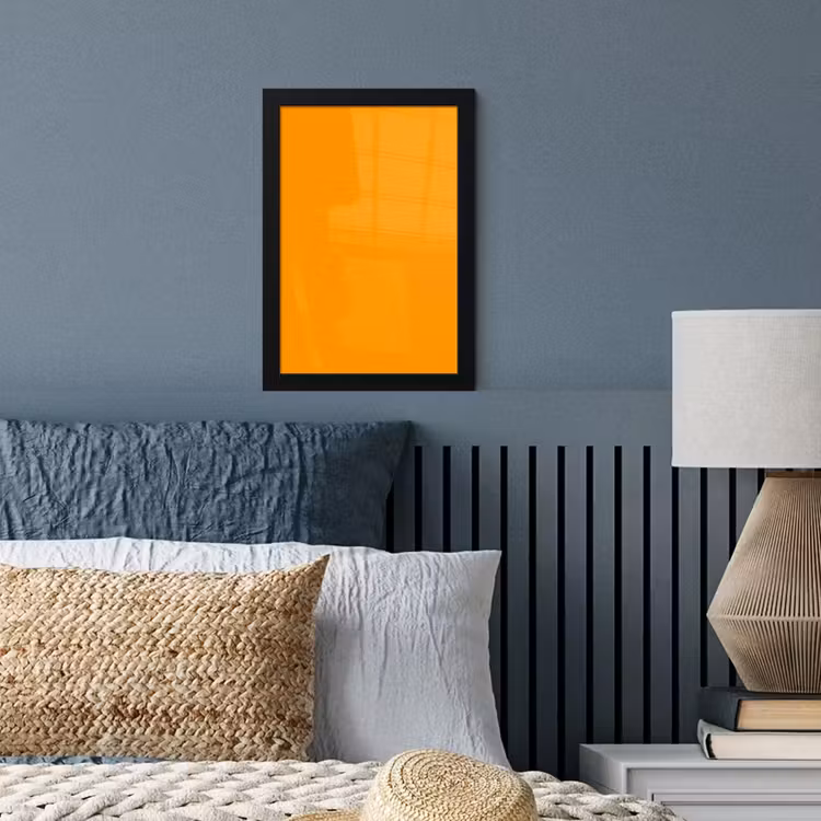 Warm - Ochre - Oranje fotolijst zwart zonder passe partout klein 224 -sfeer3