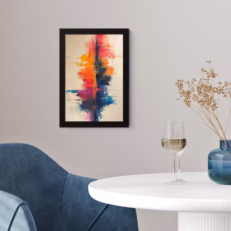 Watercolor - Kunst - Modern fotolijst zwart zonder passe partout klein -sfeer4