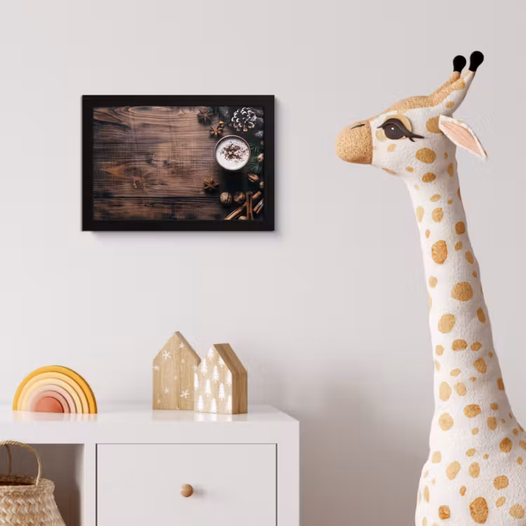 Winter - Houtlook - Stilleven fotolijst zwart zonder passe partout klein -usfeer4_kinderkamer