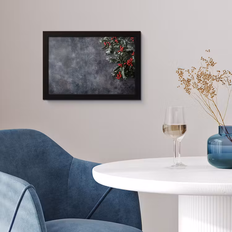 Winter - Hulst - Kerst - Beton fotolijst zwart zonder passe partout klein -sfeer4