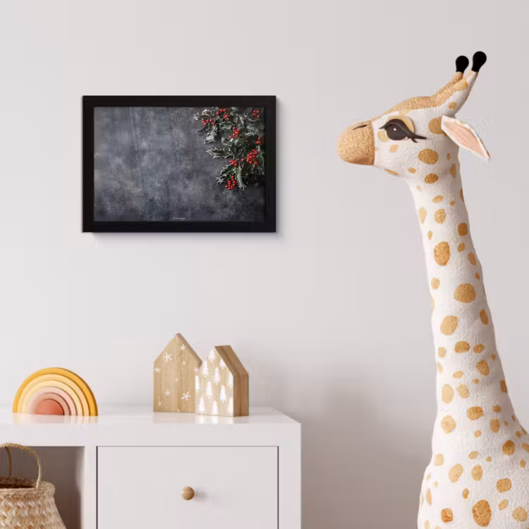 Winter - Hulst - Kerst - Beton fotolijst zwart zonder passe partout klein -usfeer4_kinderkamer