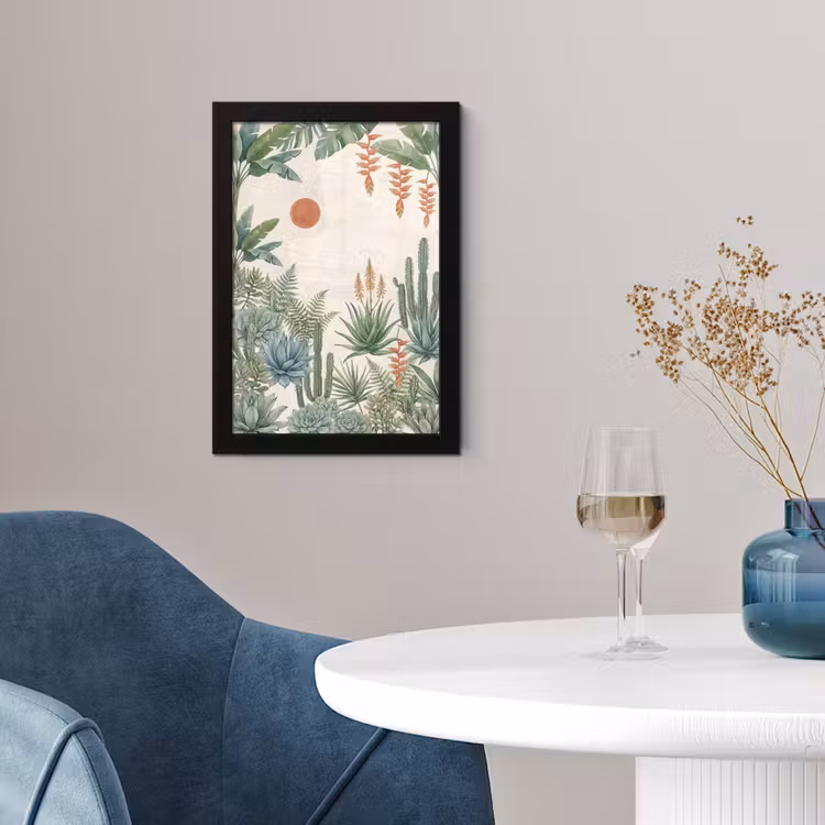 Woestijn - Planten - Groen fotolijst zwart zonder passe partout klein -sfeer4