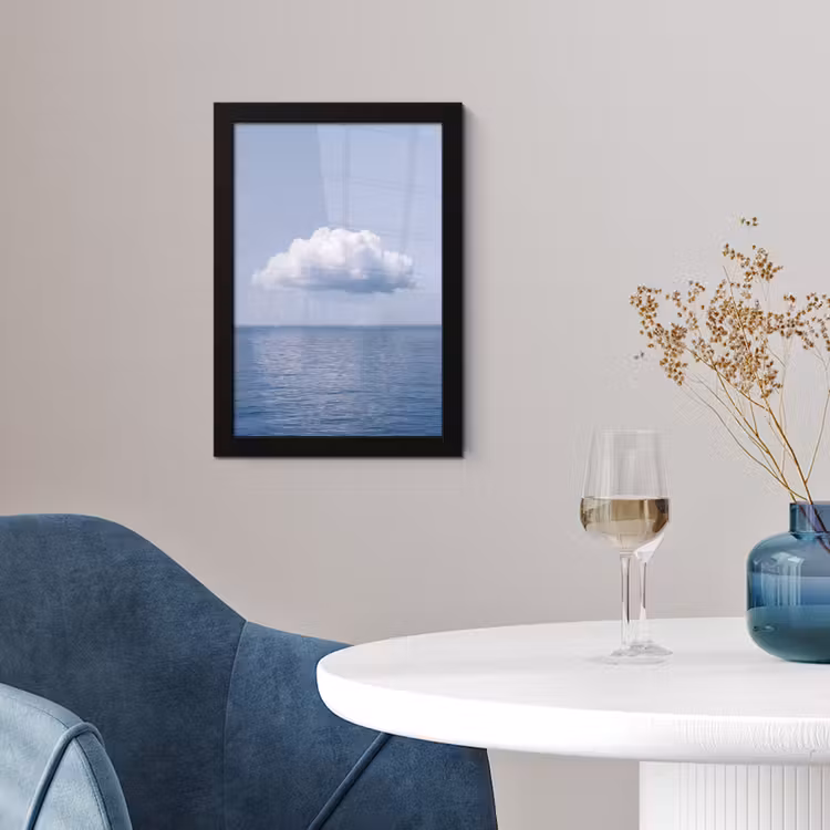 Poster met lijst - Wolk - Regen - Natuur - Wolk - Regen - Natuur fotolijst zwart zonder passe partout klein