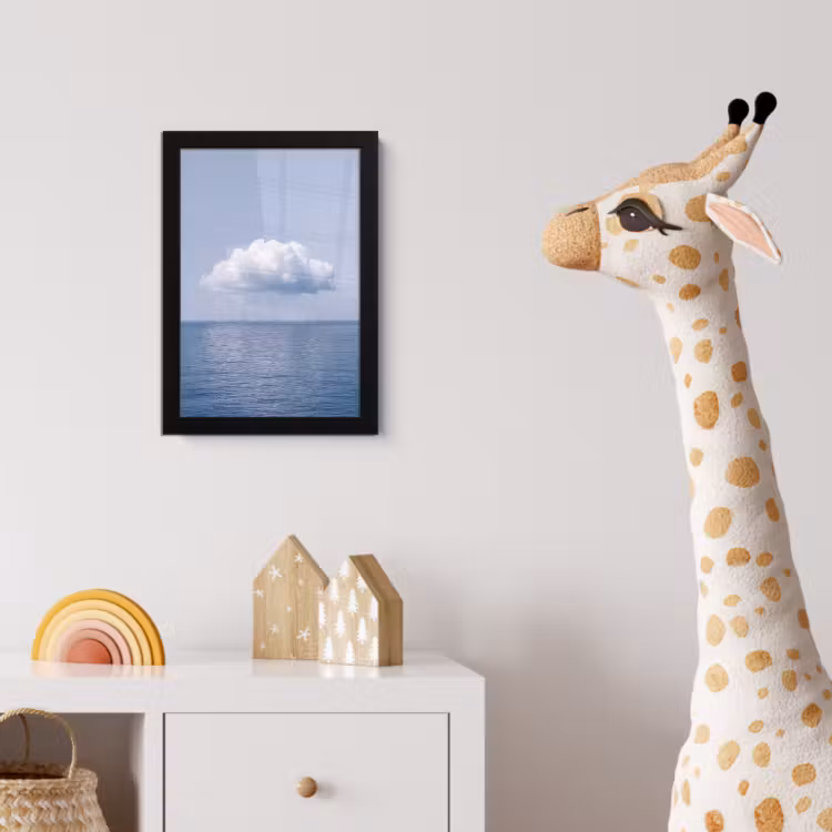 Poster met lijst - Wolk - Regen - Natuur - Wolk - Regen - Natuur fotolijst zwart zonder passe partout klein