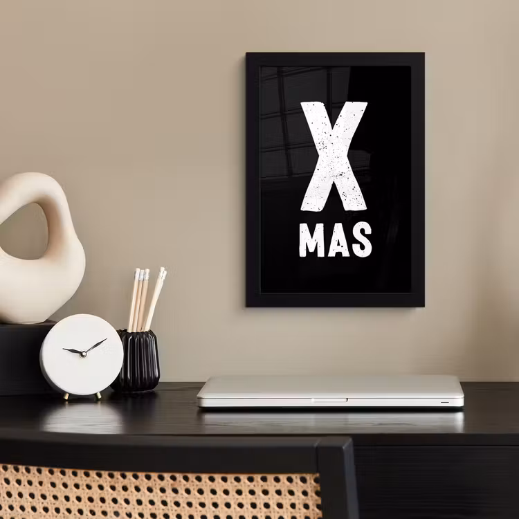 Xmas - Kerst - Zwart - Vintage - Quotes fotolijst zwart zonder passe partout klein -sfeer1