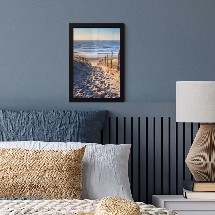 Zand - Strand - Duin - Zee - Zomer fotolijst zwart zonder passe partout klein -sfeer3