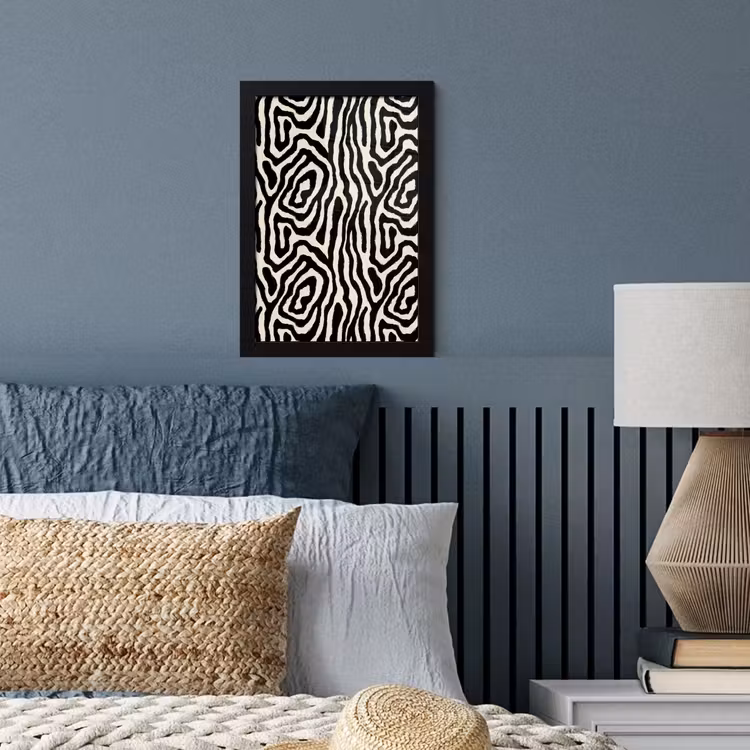 Zebra - Zwart - Abstract fotolijst zwart zonder passe partout klein 224 -sfeer3