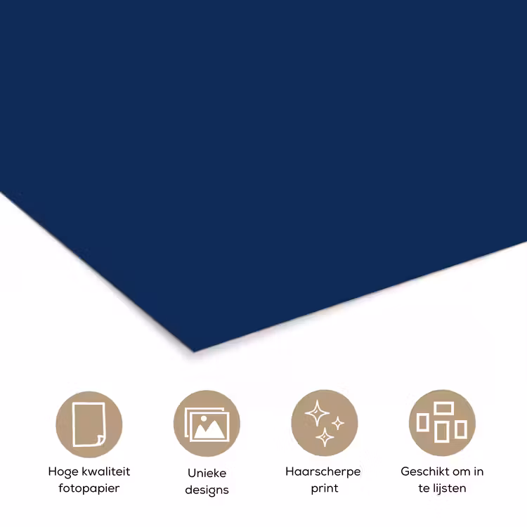 Midnight - Navy - Blauw poster papier klein 62 -closeup_NL