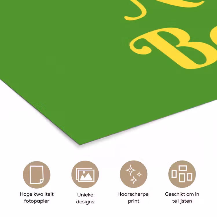 Mij niet bellen - Telefoon - Groen poster papier klein -closeup_NL