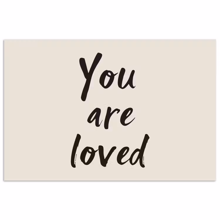 Minimalistisch - Beige - Love poster papier klein -3d