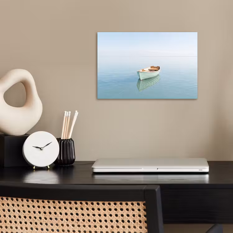 Minimalistisch - Boot - Zee poster papier klein -sfeer1