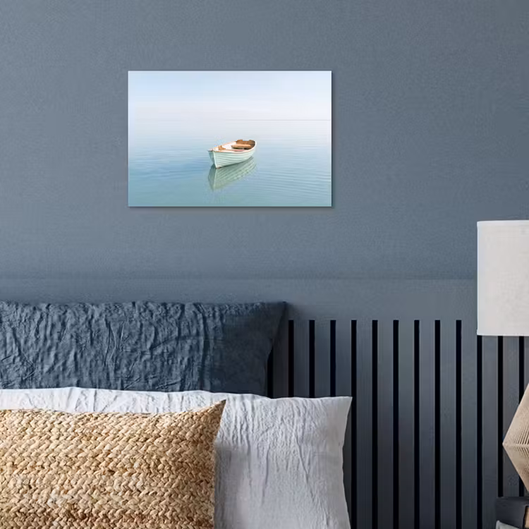 Minimalistisch - Boot - Zee poster papier klein -sfeer2