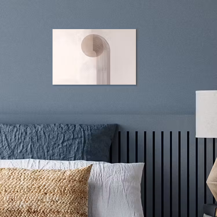 Minimalistisch - Cirkel - Lichtgrijs poster papier klein -sfeer2