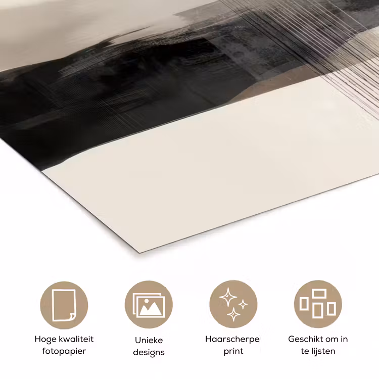 Minimalistisch - Landschap - Dimensie poster papier klein -closeup_NL