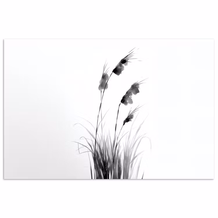 Minimalistisch - Stelen - Wit poster papier klein -3d