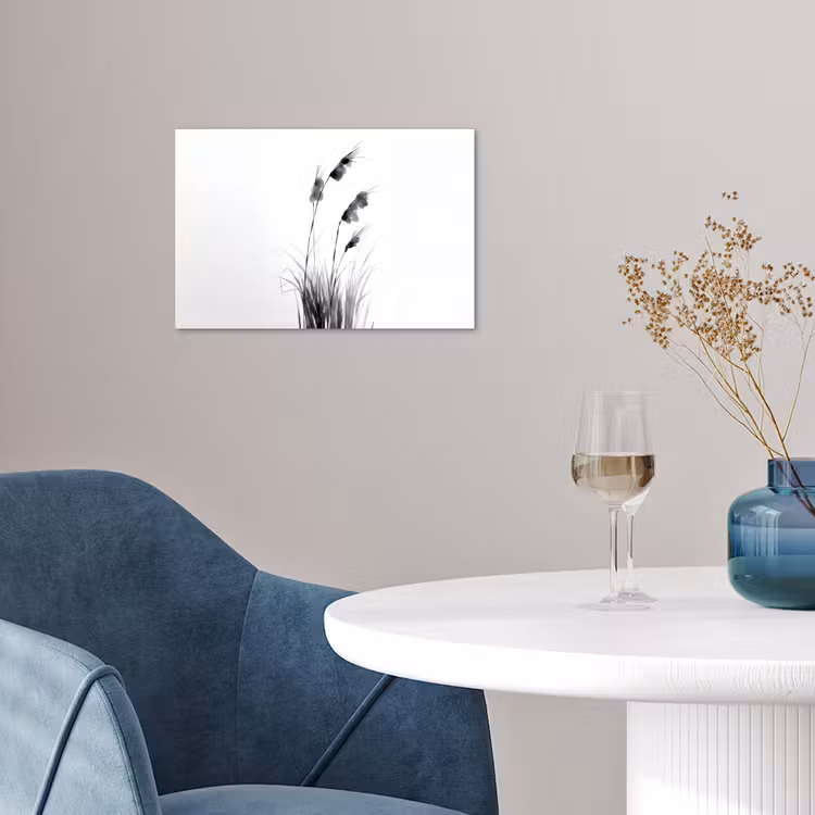 Minimalistisch - Stelen - Wit poster papier klein -sfeer3