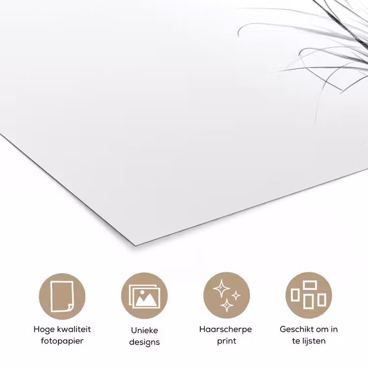 Minimalistisch - Stelen - Wit poster papier klein -closeup_NL