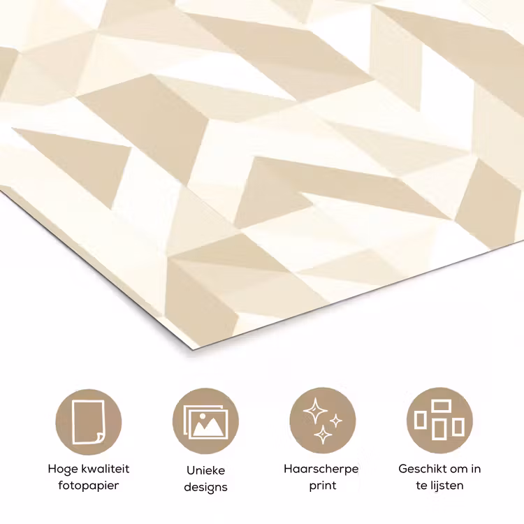 Modern - Abstract - Beige poster papier klein 62 -closeup_NL