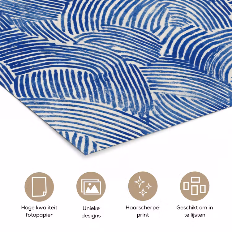 Modern - Abstract - Blauw poster papier klein 62 -closeup_NL