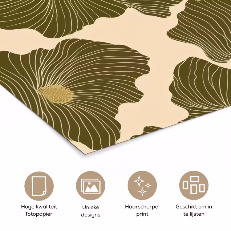 Modern - Abstract - Groen poster papier klein 62 -closeup_NL