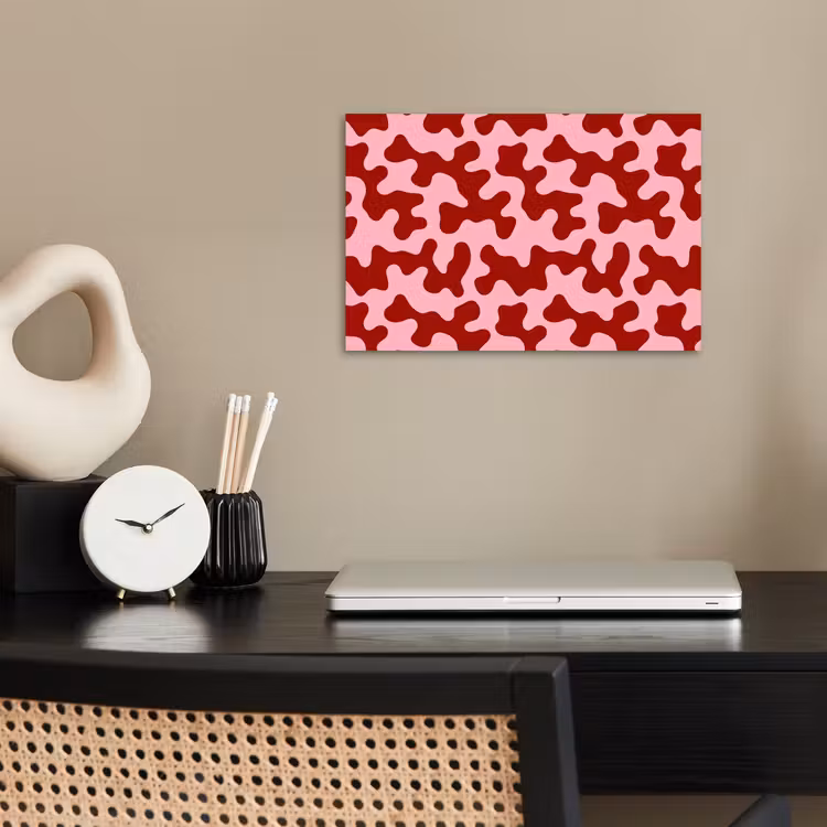 Modern - Abstract - Rood poster papier klein 62 -sfeer1