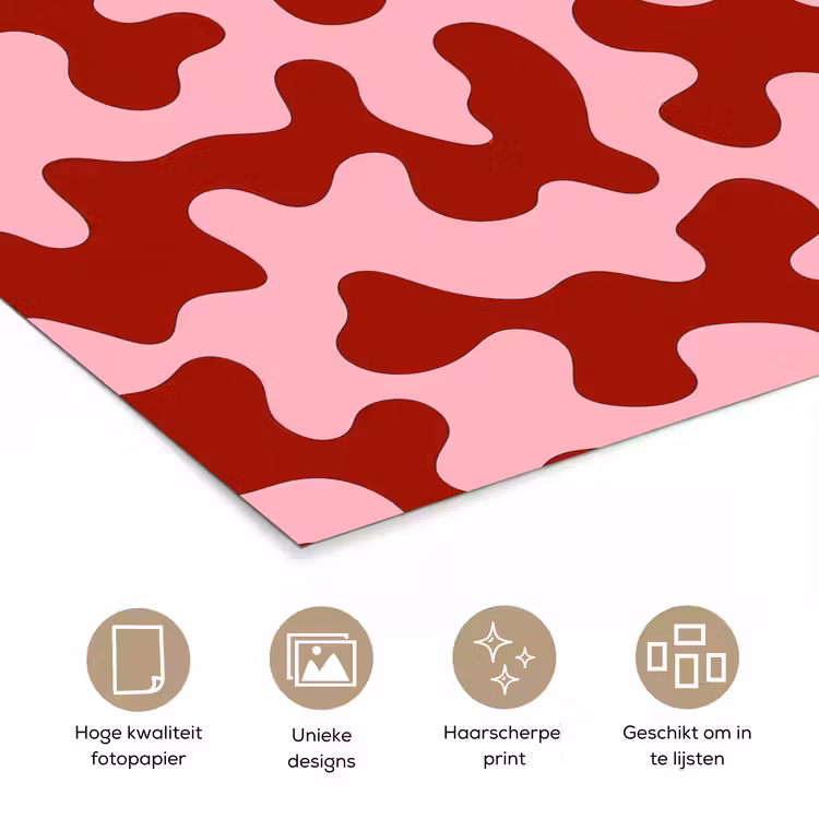 Modern - Abstract - Rood poster papier klein 62 -closeup_NL