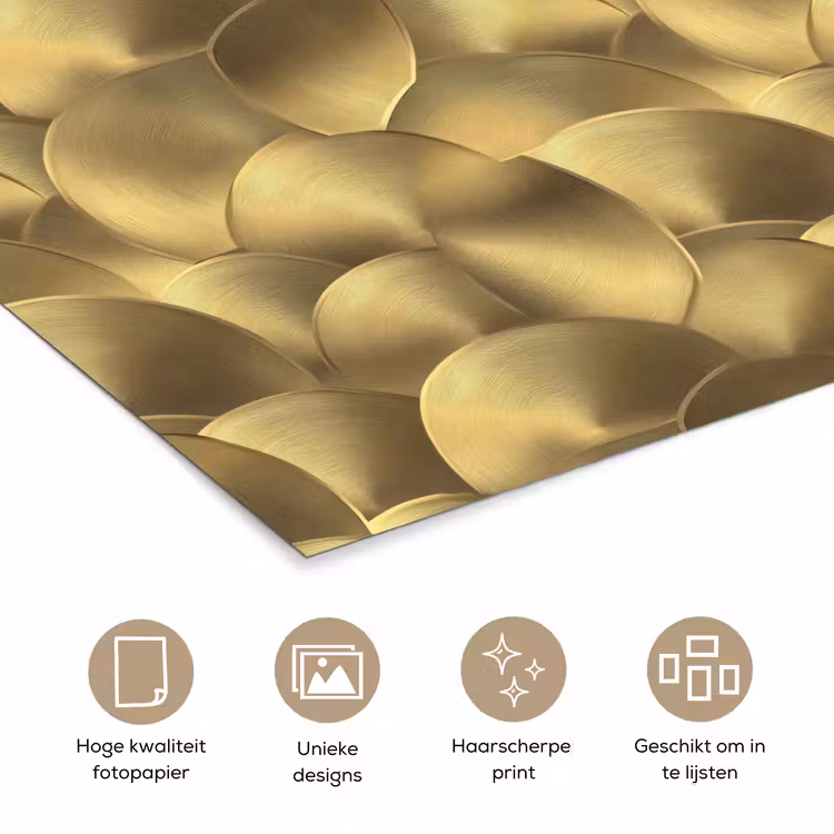 Modern - Cirkel - Goud poster papier klein 62 -closeup_NL