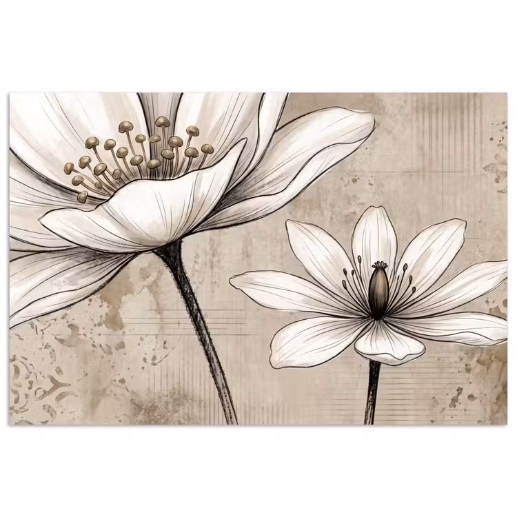 Modern - Design - Wit poster papier klein -3d