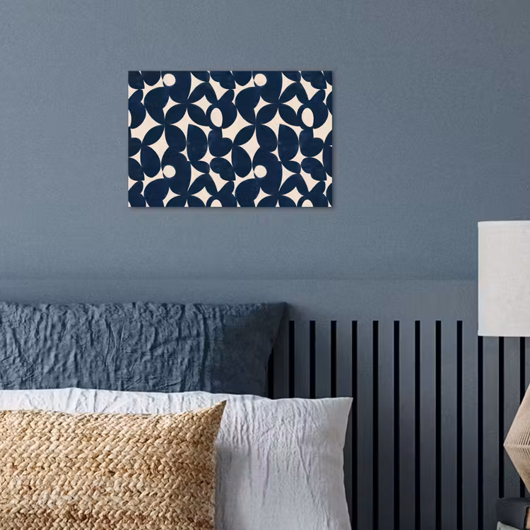 Modern - Geometrisch - Blauw poster papier klein 62 -sfeer2