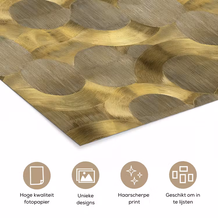 Modern - Geometrisch - Goud poster papier klein 62 -closeup_NL