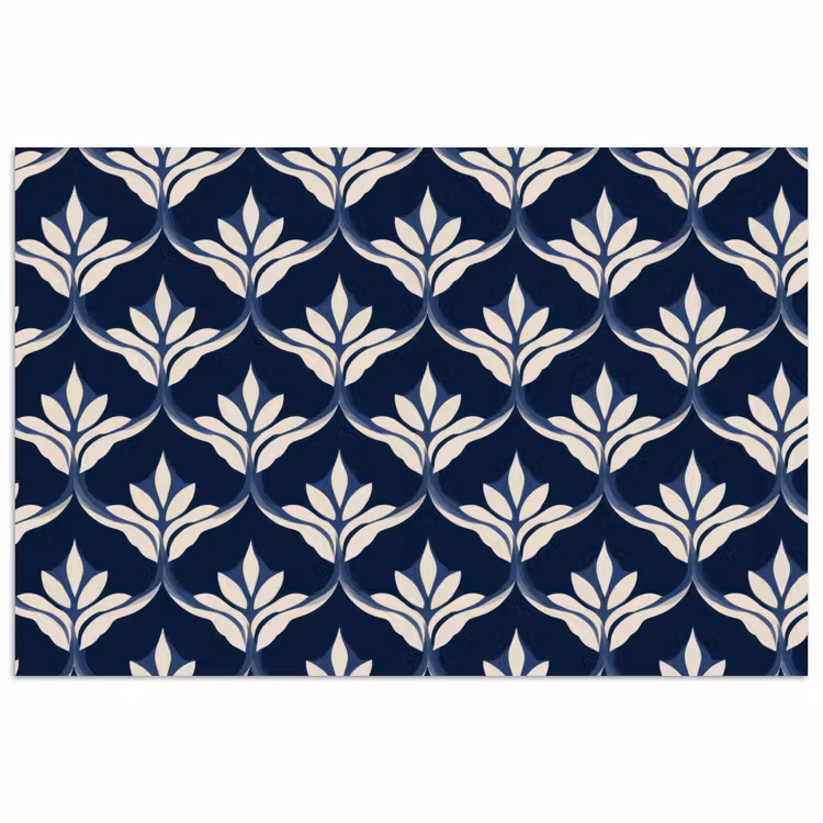 Modern - Ontwerp - Blauw poster papier klein 62 -3d