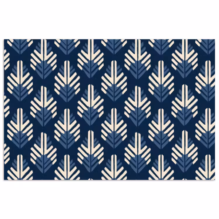 Modern - Patroon - Blauw poster papier klein 62 -3d