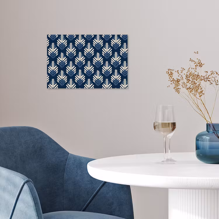 Modern - Patroon - Blauw poster papier klein 62 -sfeer3