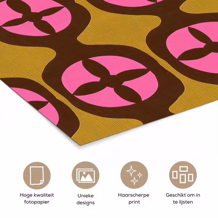 Modern - Patroon - Roze poster papier klein 62 -closeup_NL